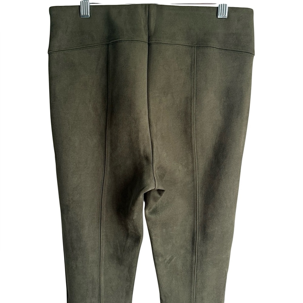 Anthropologie High Rise Elastic Waist Green Pull On Ankle Zip Leggings 30T NWOT - Picture 8 of 16